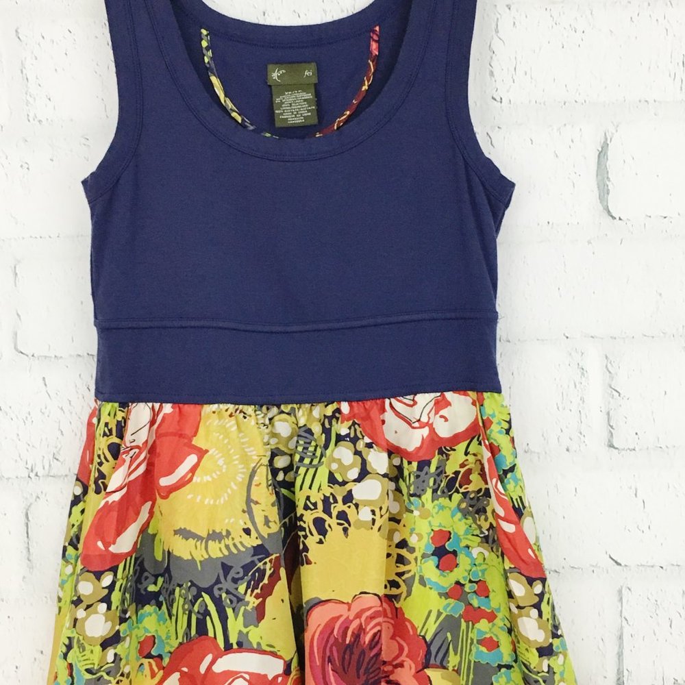 Anthropologie Fei Tank Dress Silk Floral Skirt